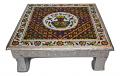 Puja Bajot Wooden Small Chowki Table Sub Lab Chaurang - 15"